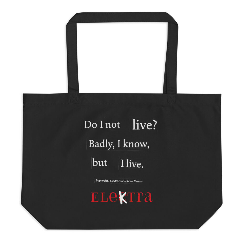 Photograph: Elektra Do I Not Live? large shopper tote